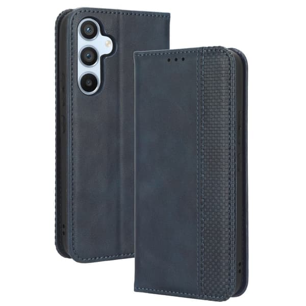Bofink Vintage Samsung Galaxy A54 Læretui - Blå Blue