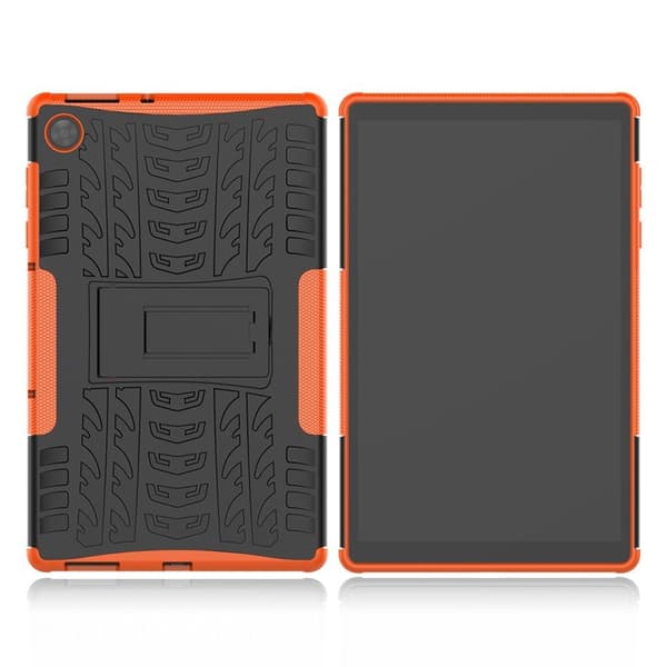 Lenovo Tab M10 HD Gen 2 hybridfodral med coola däck - Orange Orange