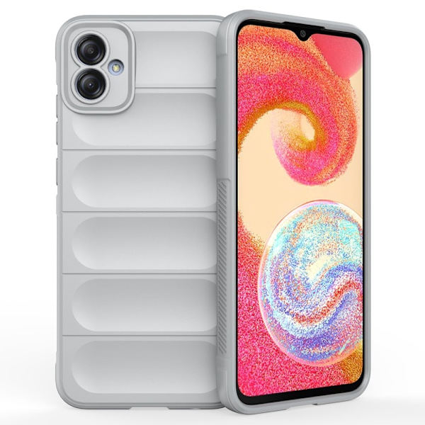 Mjukt greppformat Samsung Galaxy A04e skal - Silver/Grå Silvergrå