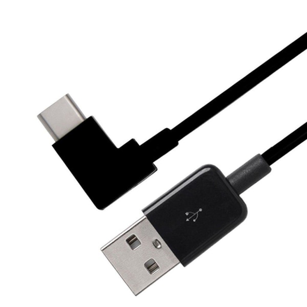 Tyyppi C USB-C - USB 2.0 Oikea 90 asteen Kaapeli Mobiili Laitteille - Musta Black