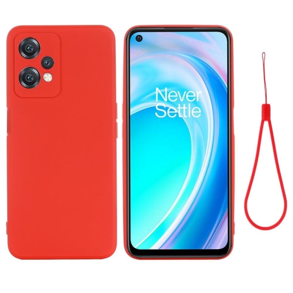 Matt OnePlus Nord CE 2 Lite 5G skal av flytande silikon - Röd Röd