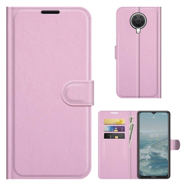 Classic Nokia G20 Flip etui - Lyserød Pink