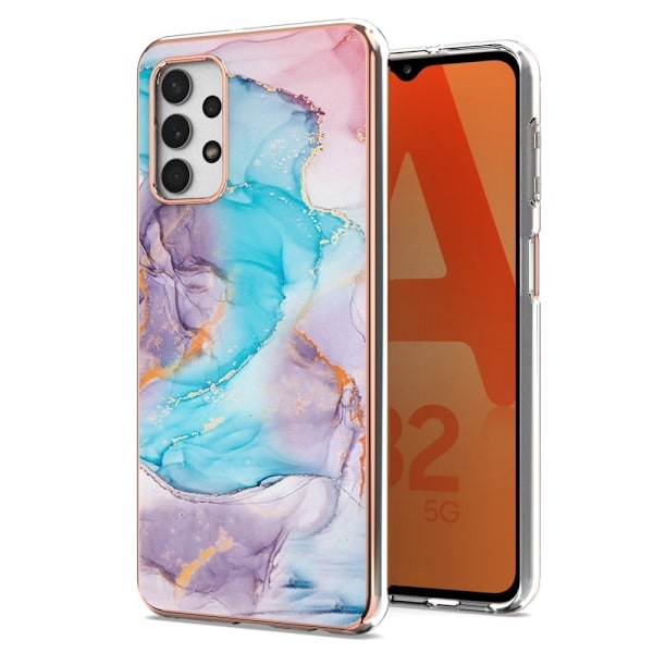 Marmormotiv Samsung Galaxy A13 4G skal - Mjölkväg Marmor Blå multifärg