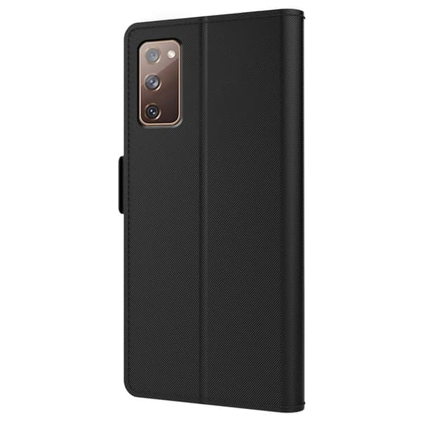 Phone Etui med Make-up Mirror og Slick Design til Samsung Galaxy S20 Fe 2022 / S20 Fe 5g / S20 Fe - Sort Black