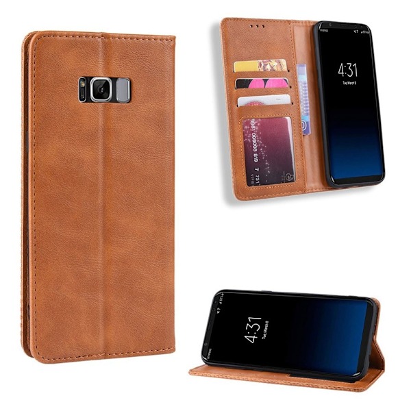 Bofink Vintage läder Samsung Galaxy S8 fodral - Brun Brun
