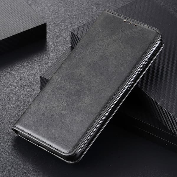 OnePlus Nord CE 2 5G flip etui i ægte læder med pung – Sort Black