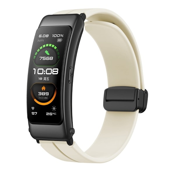16 mm silikonerem med sort spænde til Keep / Huawei / Timex-ur - Stjernelys White