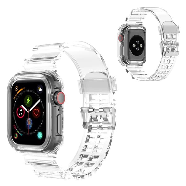 Apple Watch Series 6 / 5 40mm silikone framed rem - transparent hvid White