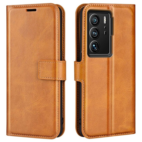 Lompakko Nahkakotelo For ZTE Axon 40 Ultra - Keltainen Yellow