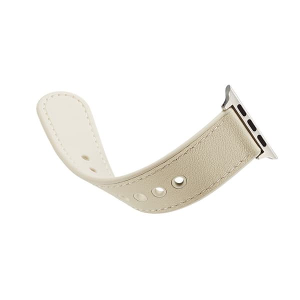 Apple Watch serie 4 44mm ægte læderurrem - beige Beige