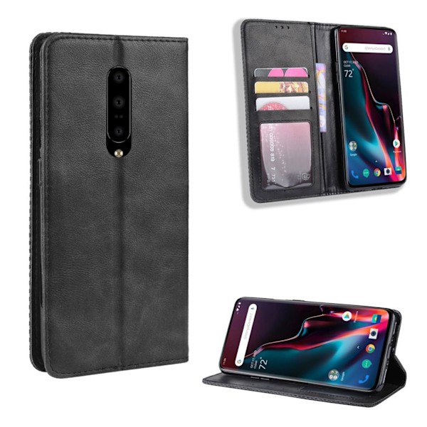 Bofink Vintage läder OnePlus 7 Pro fodral - Svart Svart