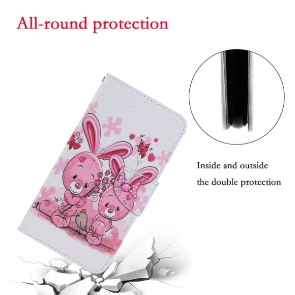 Wonderland iPhone 13 Pro Max flip etui - Kanin Pink