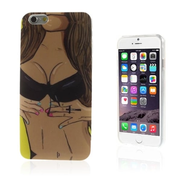 Hot Breasts Girl Glossy Flexible Cover Case iPhone 6s / 6 4,7 tommer Multicolor