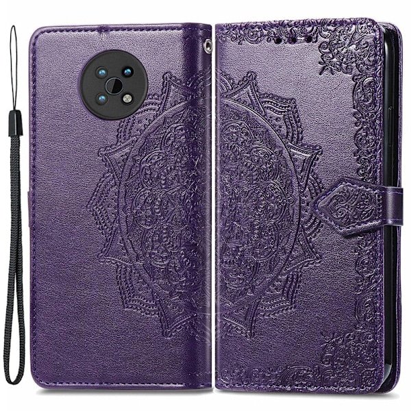 Mandala läder Nokia G50 fodral - Lila Lila