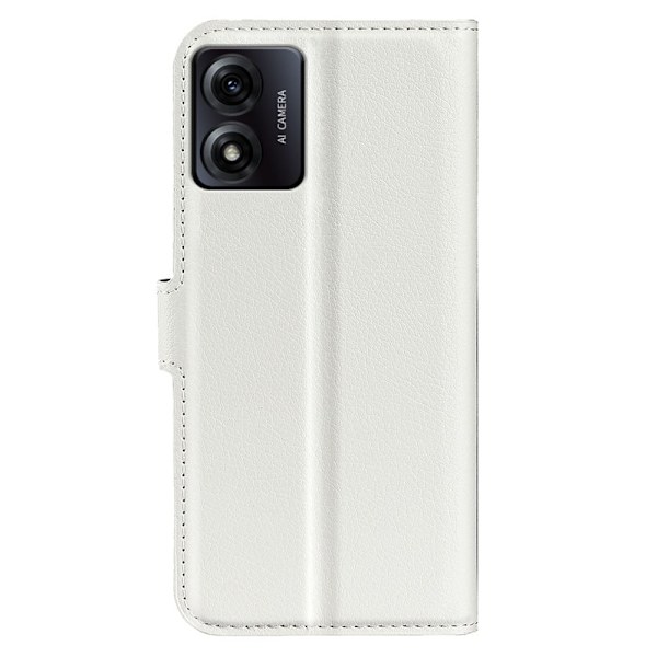 Klassisk Motorola Moto E13 Flip Etui - Hvid White
