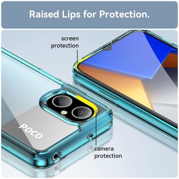 Xiaomi Poco M4 5G smart telefonskal i akryl - Transparent Transparent