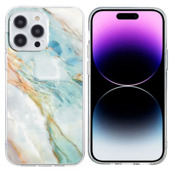 Vibe iPhone 16 Pro Max skal - Oljemålning Marmor Blå