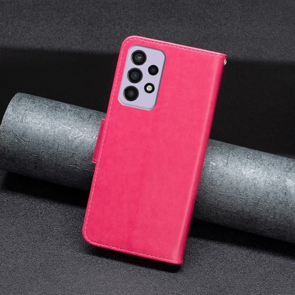 Butterfly Samsung Galaxy A73 Flippetui - Rose Pink