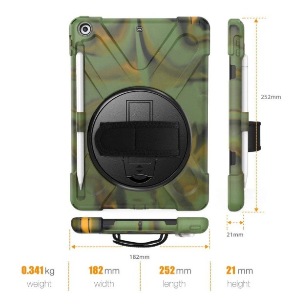 iPad (2018) 360 kombo etui - Camouflage Multicolor