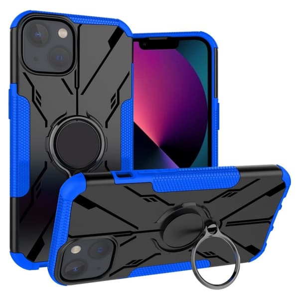 Kickstand-deksel med magnetisk ark for iPhone 13 Mini - Blå Blue