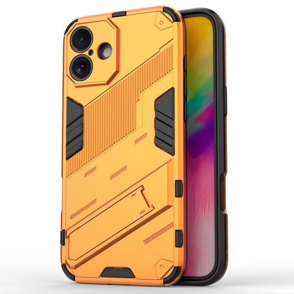 Stødsikkert moderne iPhone 16 Plus hybridcover - Orange Orange