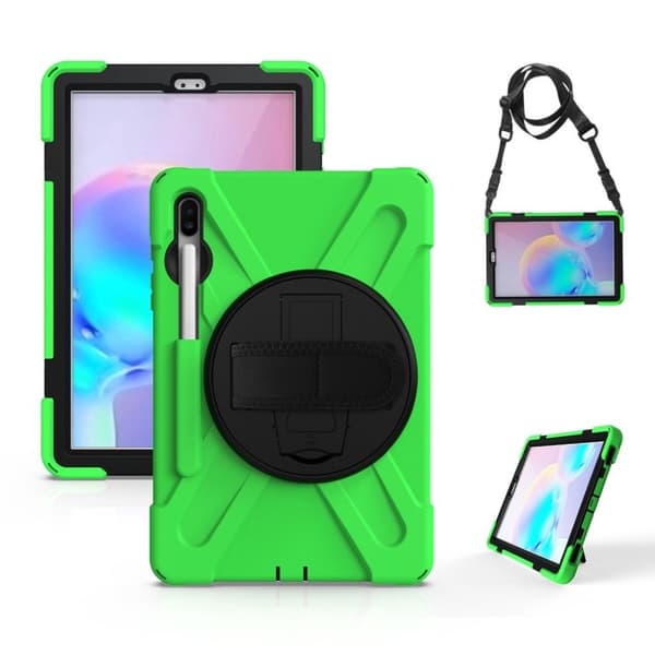 Samsung Galaxy Tab S6 X-Shape hållbart fodral - Grön Grön