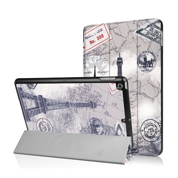 iPad (2017) stilrent og sikkert læder etui - Eiffeltårnet' Multicolor