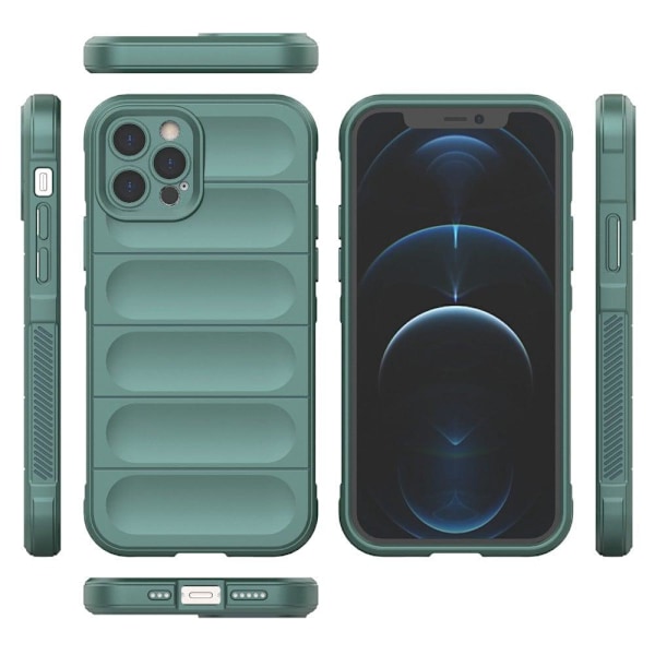 Mjukt greppformat iPhone 12 Pro skal - Lila Lila