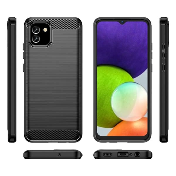 Carbon Flex Etui Samsung Galaxy A03 - Svart Black