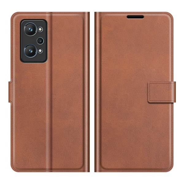 Lompakko Nahkakotelo For Realme Gt Neo 3t / Gt Neo2 / Gt2 - Vaalean Ruskea Brown