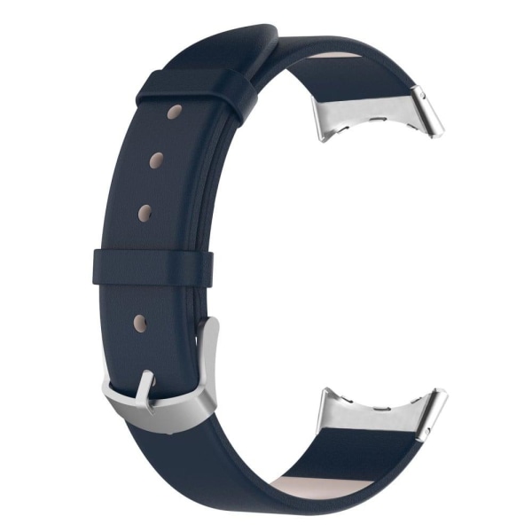 Enkelt klockarmband i läder för Google Pixel Watch - Mörkblå Blå