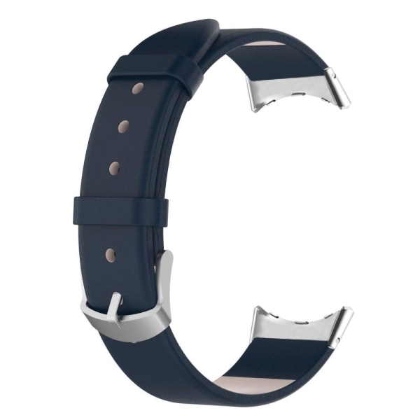 Simple leather watch strap for Google Pixel Watch - Dark Blue Blå