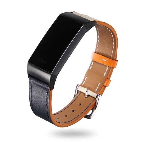 Fitbit Charge tre ekte ur band - Blå / Hvit Multicolor