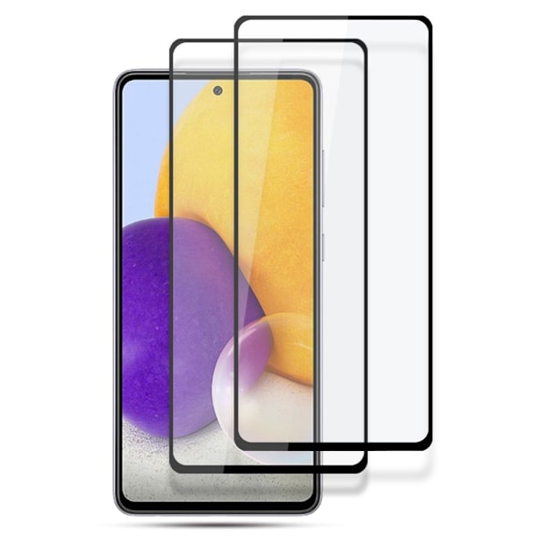 2 stk AMORUS ekstra stærk skærmbeskyttelse af glas til Samsung Galaxy A73 Transparent