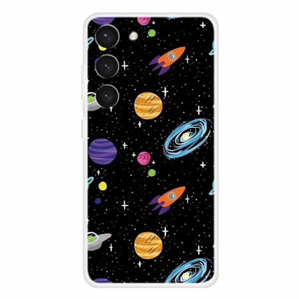Deco Samsung Galaxy S23 Plus Etui - Interstellar Multicolor