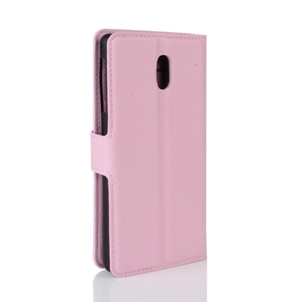 Nokia 3 Stilrent skinn fodral - Ljus rosa Rosa