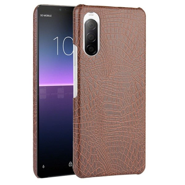 Croco Sony Xperia 10 II deksel - Brun Brown