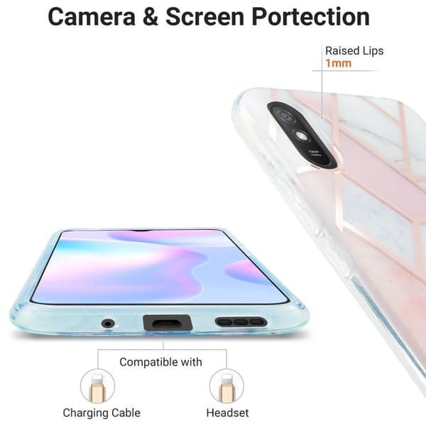 Marble Xiaomi Redmi 9A Suojakotelo - Pinkki Pink