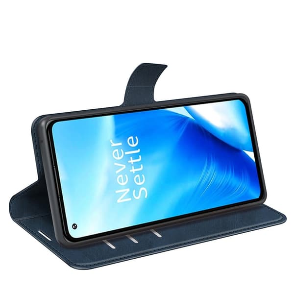 Læderetui med Pung til OnePlus Nord N20 5G - Blå Blue