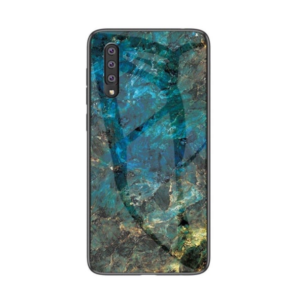 Fantasy Marmor Samsung Galaxy A70 skal - Smaragd Grön