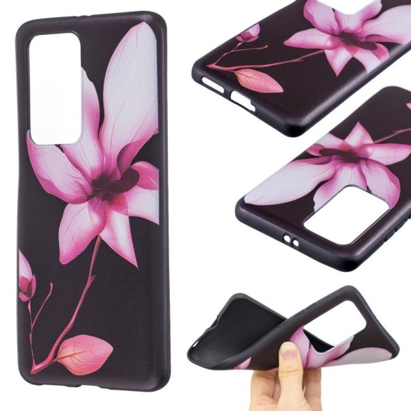Imagine Huawei P40 Pro cover - Blomstermønster Pink