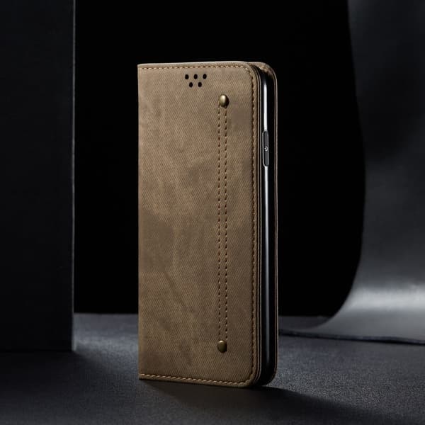 Jeans Motorola Moto G30 Flippetui - Khaki Brown