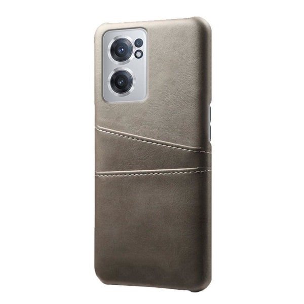 OnePlus Nord CE 2 5G skal med korthållare - Silver/Grå Silvergrå
