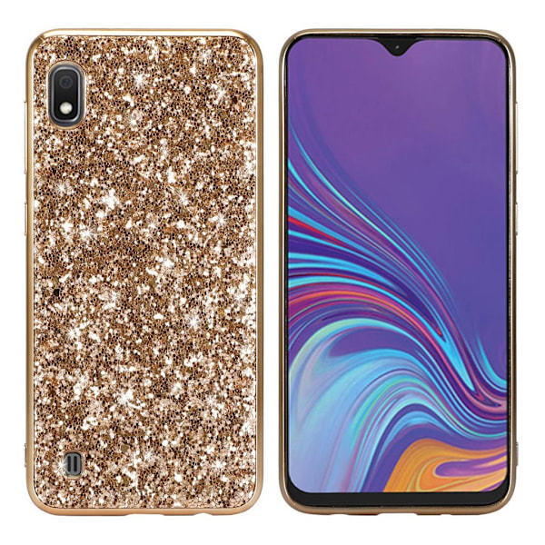 Glitter Samsung Galaxy A10 cover - Guld Gold