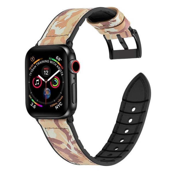 Apple Watch Series 6 / 5 40mm mønster silikone rem - camouflage brun Brown