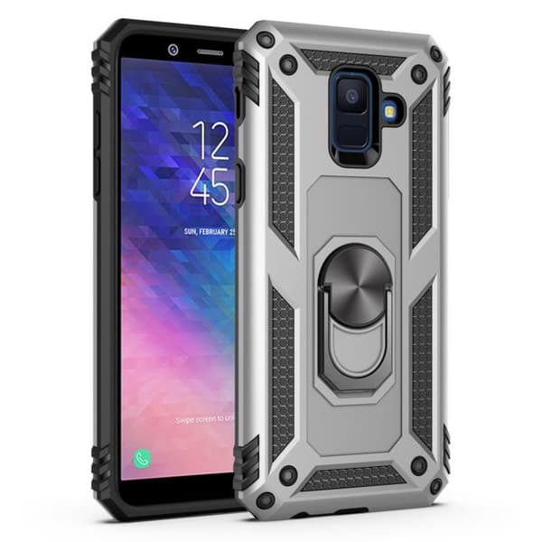 Bofink Combat Samsung Galaxy A6 (2018) deksel - Sølv Silver grey