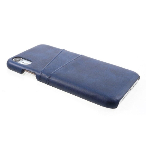 IPhone 9 mobilskal syntetläder plast kortfickor - Blå Blå