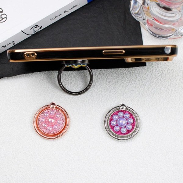 Universal electroplated ring buckle phone holder - Gold Guld
