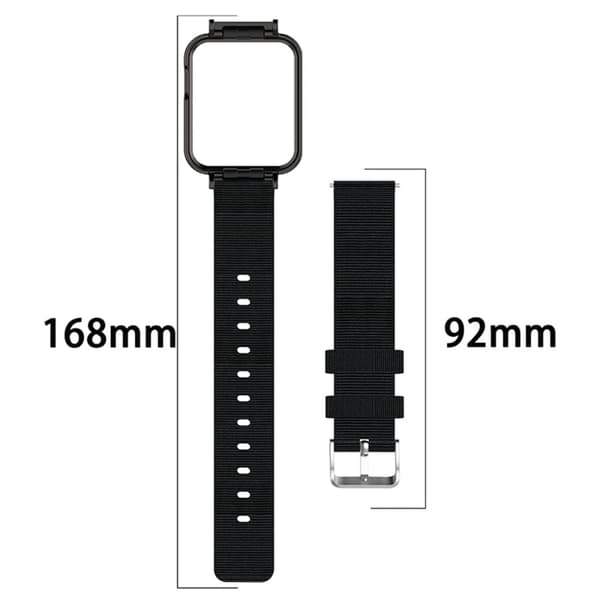 Xiaomi Mi Watch Lite / Redmi Watch urrem i nylonlærred - Sort Black