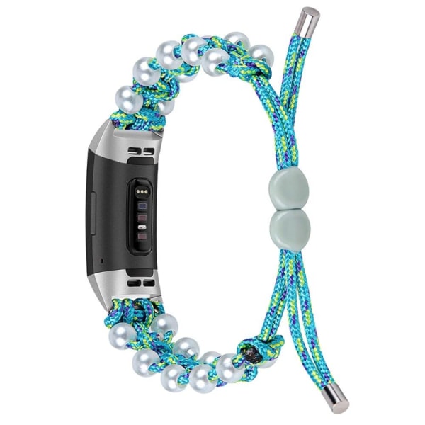 Fitbit Charge 4 / 3 moderigtig orb nylon urrem - Blå Blue